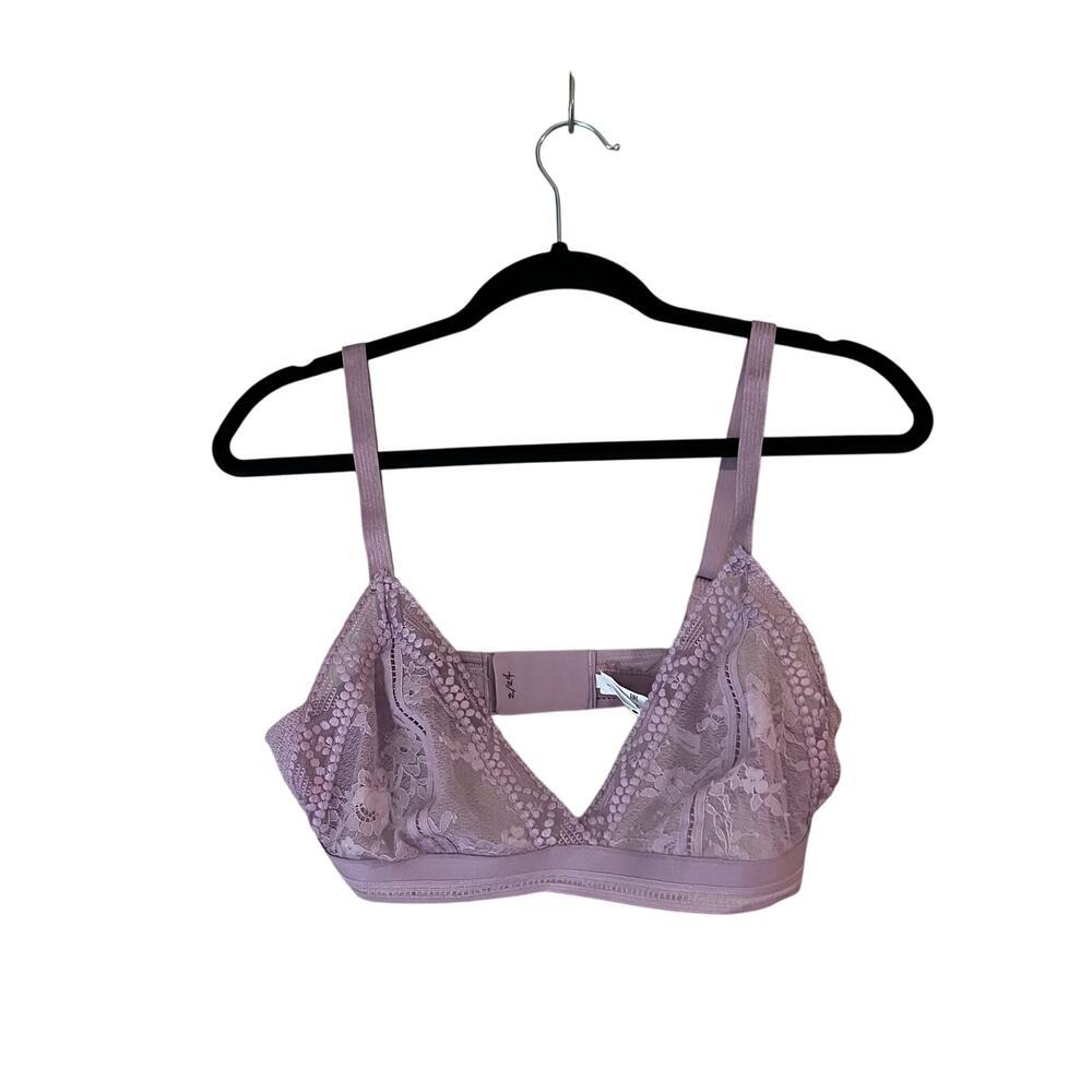 Passionata by Chantelle Women’s Lace Bralette T Shirt Bra Triangle Purple Large